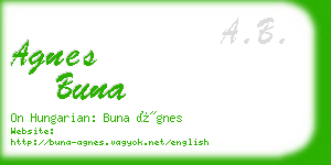 agnes buna business card
